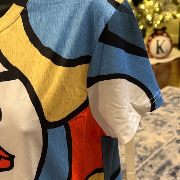 SHEIN Colorful Abstract Face Print Tee - Picture 2 of 6